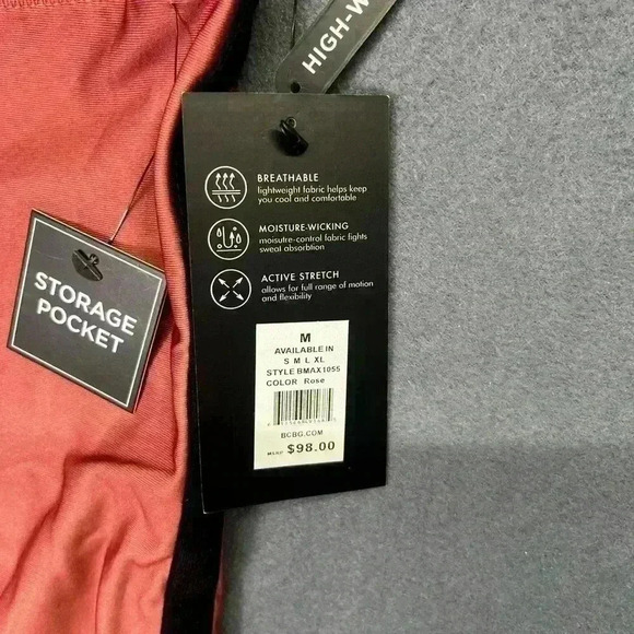 BCBGMAXAZRIA Peach Pink Ombré Leggings NWT Womens M Retail $98 cute comfy 0785 - Picture 4 of 11